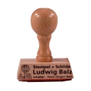 Holzstempel mit Textplatte Holzstempel mit Textplatte